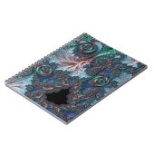 Groovy カラフル Boho Hippie Mandelbrot Fractal Art ノートブック (左側)