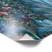 Groovy カラフル Boho Hippie Mandelbrot Fractal Art フォトプリント (角)