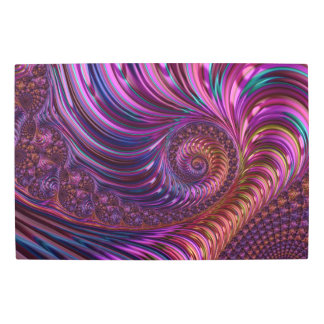 Groovy カラフル Spiralトリップ（幻覚体験）のようなファンキー Fractal Art メタルプリント
