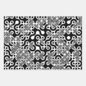 Groovy トリップ(幻覚体験)のような Truchetタイル ラッピングペーパーシート (正面)