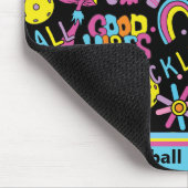 Groovy、レトロ90s、黒 マウスパッド (コーナー)