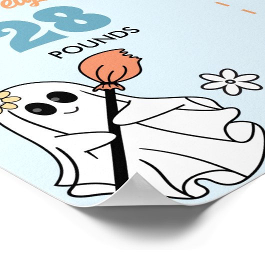 Groovy 不気味 One誕生日マイルストーン記号 ポスター (角)