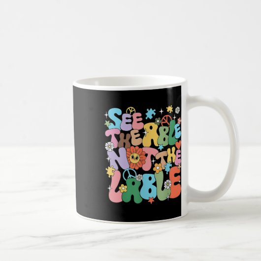 Groovy 見た目で判断せずに内にある力を見よう 自閉症啓発 コーヒーマグカップ (右)