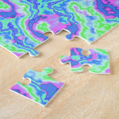 Groovy 鮮やかマクカラフルトリップ（幻覚体験）のようなマリス大理石 ジグソーパズル (側面)