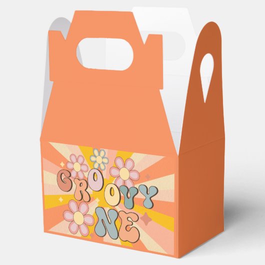 Groovy 1誕生日パーティー フェイバーボックス (オープン)