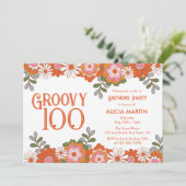 Groovy 100クラシック誕生日 招待状 (スタンド正面)