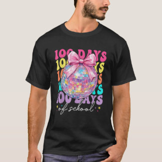 Groovy 100日の学校ディスコのコケッ教えト弓 tシャツ