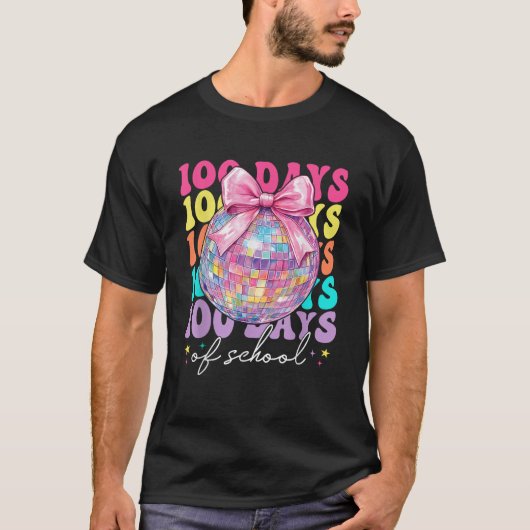 Groovy 100日の学校ディスコのコケッ教えト弓 tシャツ (正面)