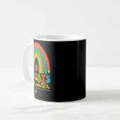 Groovy 100日の学校レインボー100日明るくする コーヒーマグカップ (正面左)