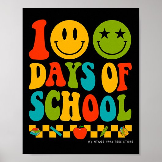 Groovy 100日の学生先生Kids Hi ポスター (正面)
