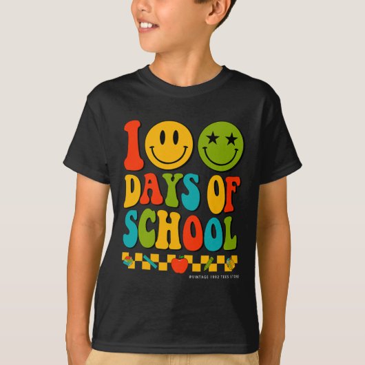 Groovy 100日の学生先生Kids Hi Tシャツ (正面)