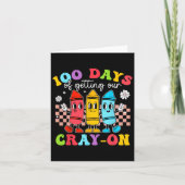 Groovy 100日Getting Crayon Students先生Sc カード (正面)
