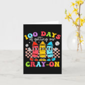 Groovy 100日Getting Crayon Students先生Sc カード (黄色い花)