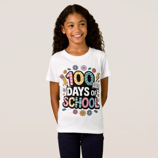 Groovy 100 Days of School Tシャツ (正面フル)