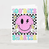 Groovy 100 Days Smarter Retro 100th Day Of School  カード (正面)