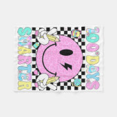 Groovy 100 Days Smarter Retro 100th Day Of School  フリースブランケット (正面(横))