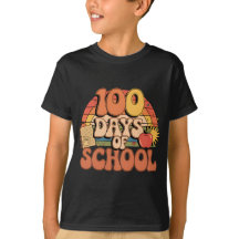 Groovy 100th Day of Schoolデザイン-ヴィンテージ学校