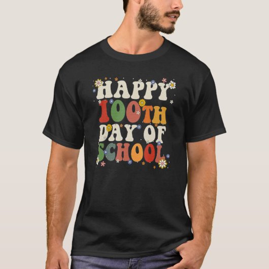 Groovy 100th Day Of School Hippie先生衣装 Tシャツ (正面)