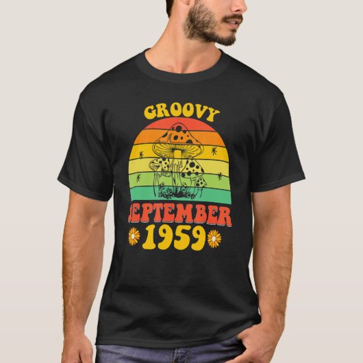 Groovy 1959年9月以来63レトロ誕生日部品 tシャツ (正面)