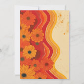 Groovy 1970年代50周年結婚招待状 招待状 (裏面)