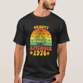 Groovy 1976年9月以来46レトロ誕生日部品 tシャツ (正面)