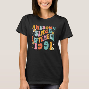 Groovy 1991年9月以素晴らし降31番目の誕生日 tシャツ
