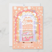 Groovy 1st Birthday Invitation 招待状 (正面)