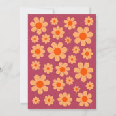 Groovy 2アーチレトロフローラ2nd誕生日パーティー 招待状 (裏面)