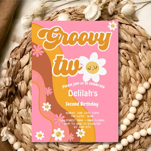 Groovy 2レトロヴィンテージ2歳 招待状