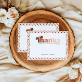 Groovy 2女クールの子市松模様にの2番目の誕生日 サンキューカード