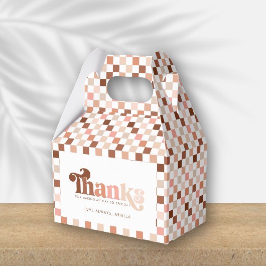 Groovy 2女クールの子市松模様にの2番目の誕生日 フェイバーボックス