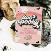 Groovy 2女不気味の子2nd誕生日ハロウィーン 招待状