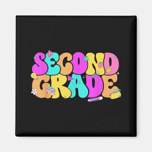 Groovy 2級2級新学期鉛筆色 マグネット (正面)