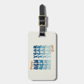 Groovy 2024ハッピーニューイヤーY'all ラゲッジタグ (正面縦)