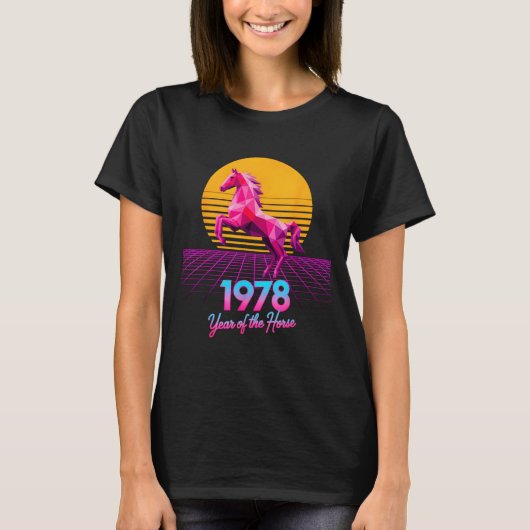 Groovy 2026 Horse Year 1978 48th Birthday Lunar La Tシャツ (正面)