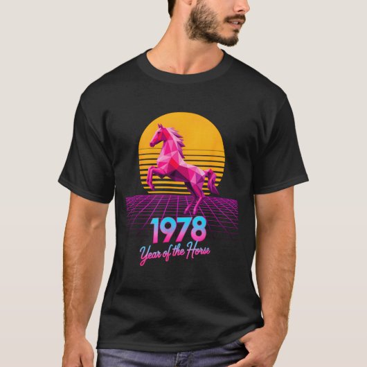 Groovy 2026 Horse Year 1978 48th Birthday Lunar La Tシャツ (正面)