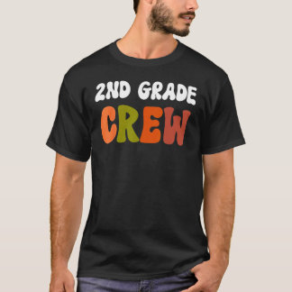 Groovy 2nd Grade Crew Happy Back To School Teacher Tシャツ