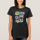 Groovy 2nd Grade Squad School Teacher Second Gr Re Tシャツ (正面)
