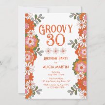 Groovy 30クラシック誕生日ヒッパイフローラリーフ