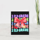 Groovy 3rd Grade Back To School First Day Of Third カード (正面)