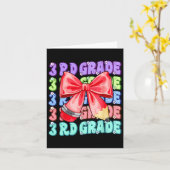 Groovy 3rd Grade Back To School First Day Of Third カード (黄色い花)