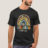 Groovy 3rd Grade Vibes Back To School Rainbow Leop Tシャツ (正面)