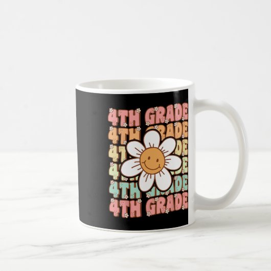 Groovy 4年生新学期4年生の最初の日 コーヒーマグカップ (右)