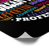 Groovy 4k Dream Team Teacher Kindergarten Kinder E ポスター (角)