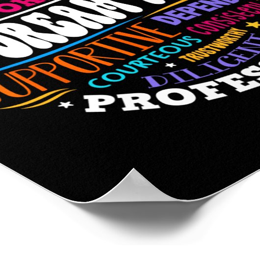 Groovy 4k Dream Team Teacher Kindergarten Kinder E ポスター (角)