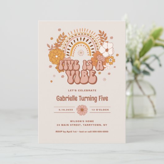 Groovy 5th誕生日招待状 招待状 (スタンド正面)