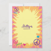 Groovy 60のテーマパーティー招待状 招待状 (裏面)