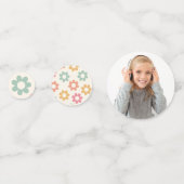 Groovy 60の70の花の誕生日パーティー、任意の年齢 コンフェッティ (裏面)