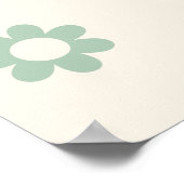 Groovy 60の70の花ハッピーバースデーパーティー ポスター (角)