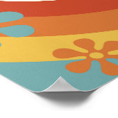 Groovy 60s誕生日パーティー歓迎サイン ポスター (角)